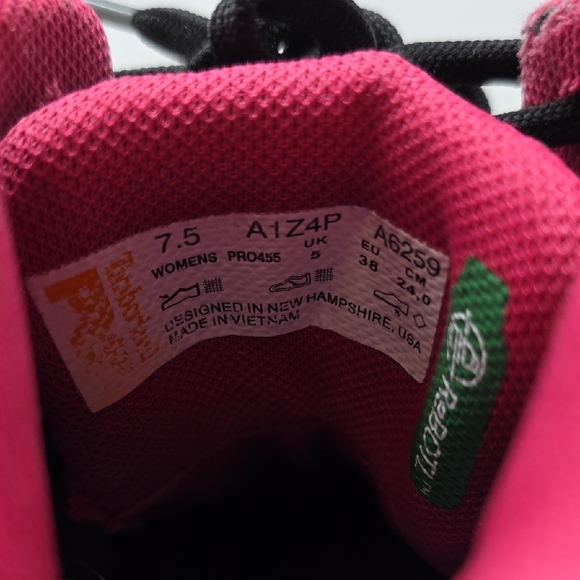 Timberland Pro Women's Black and Pink Steel Toe  Boots Size 7.5 - Picture 5 of 6